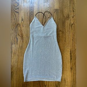Silver glitter dress